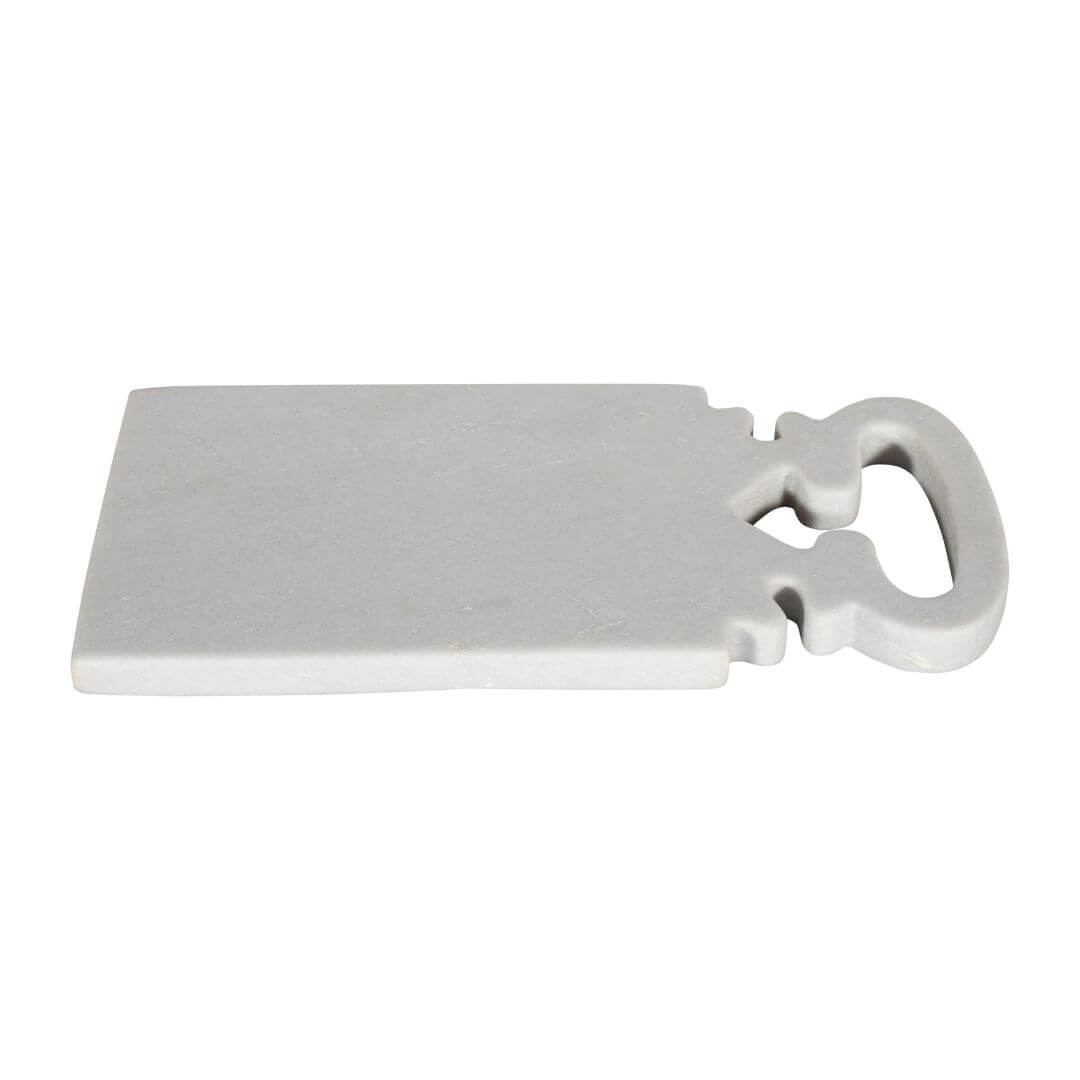 Indian Artisan Made Marble Carving Cheese Board or Stand – Distressed White