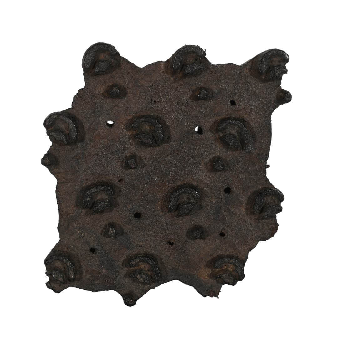 Antique Indian Hand-Carved Teak Wood Printing Block c.1930