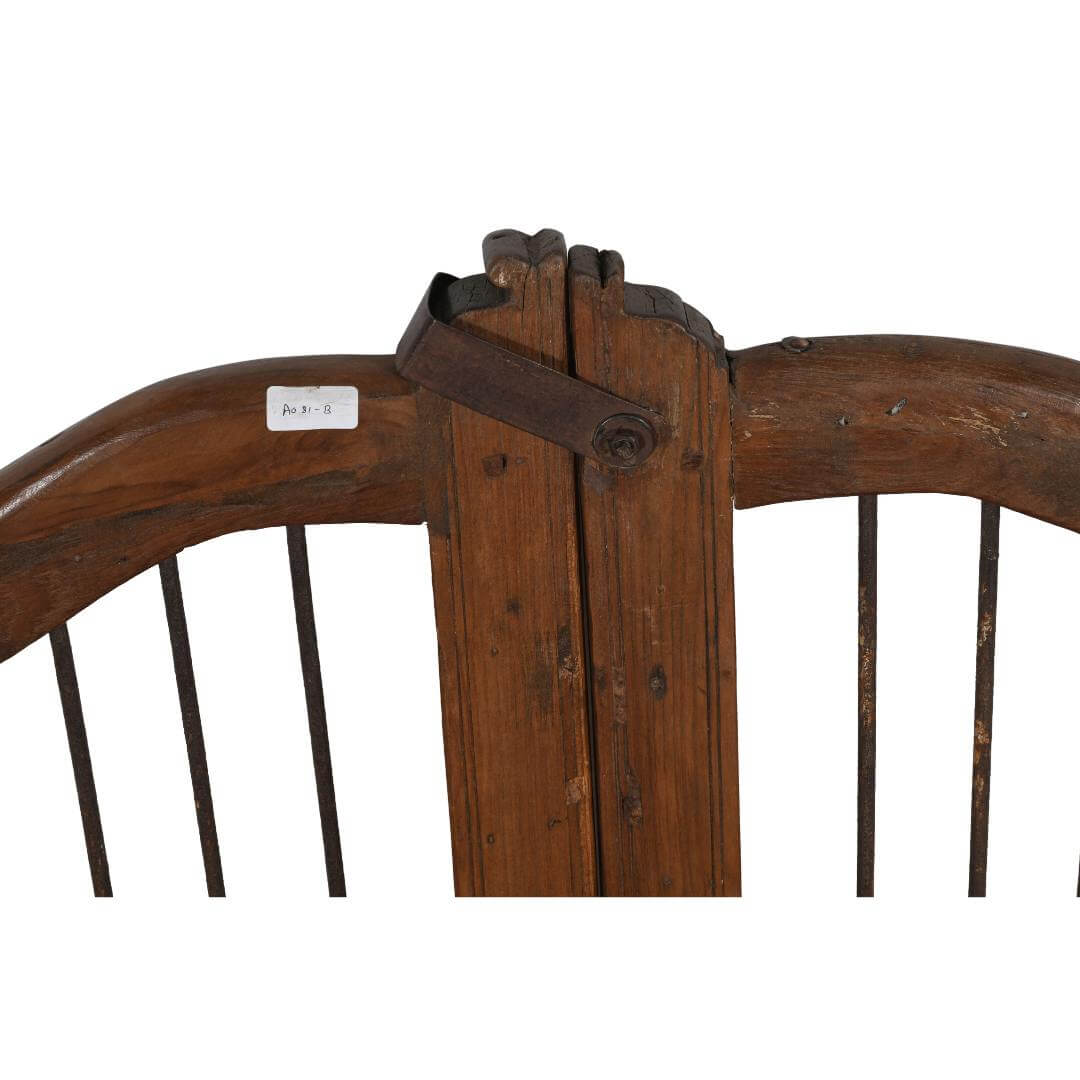 Antique Indian Teak Wood and Iron Jali Dog Gates - 19th Century Originals