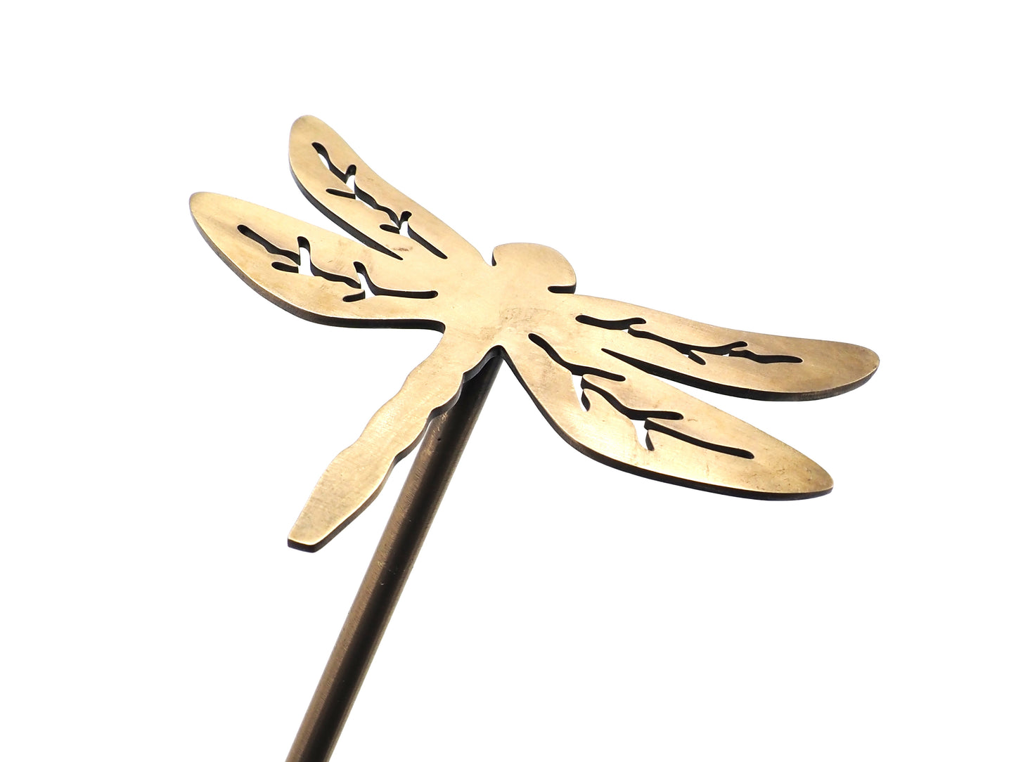 Dragonfly Brass Plant Stake