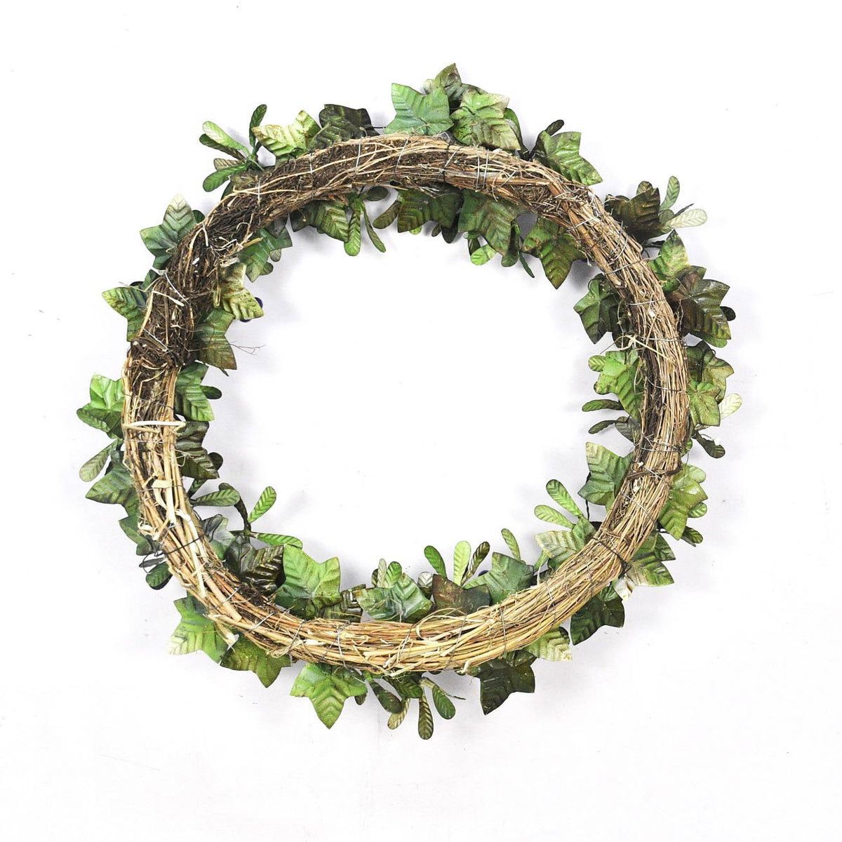 Christmas Artisan Fairtrade Metal Mistletoe Wreath Door Decoration
