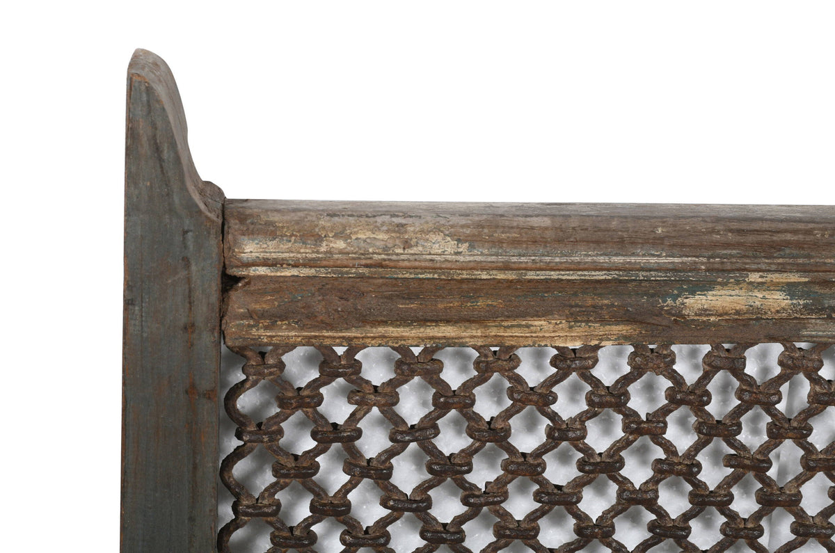 Antique Indian Teak Wood and Iron Bannister