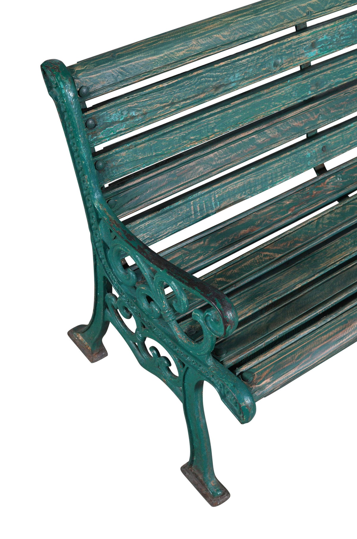 Antique Indian Teak Wood Garden Bench
