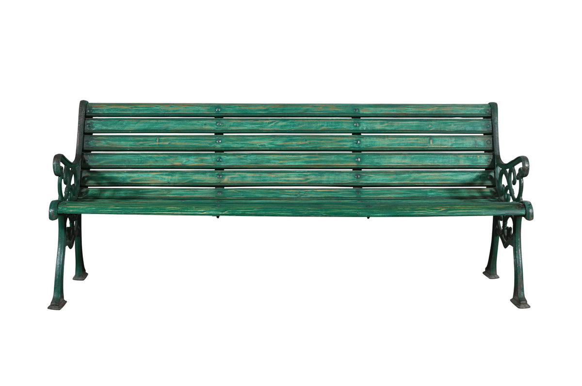 Antique Indian Teak Wood Garden Bench
