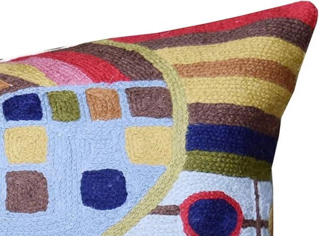 Embroidered Cushion Cover With Poly Fiber Filler