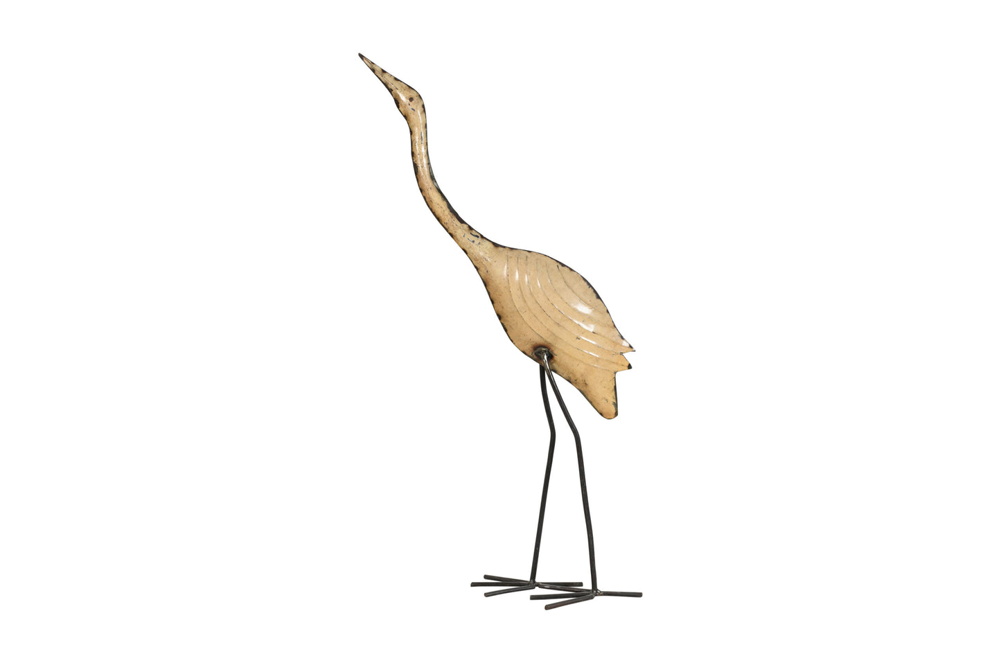 Indian Artisan Made Recycled Iron Heron Garden Decoration Figure