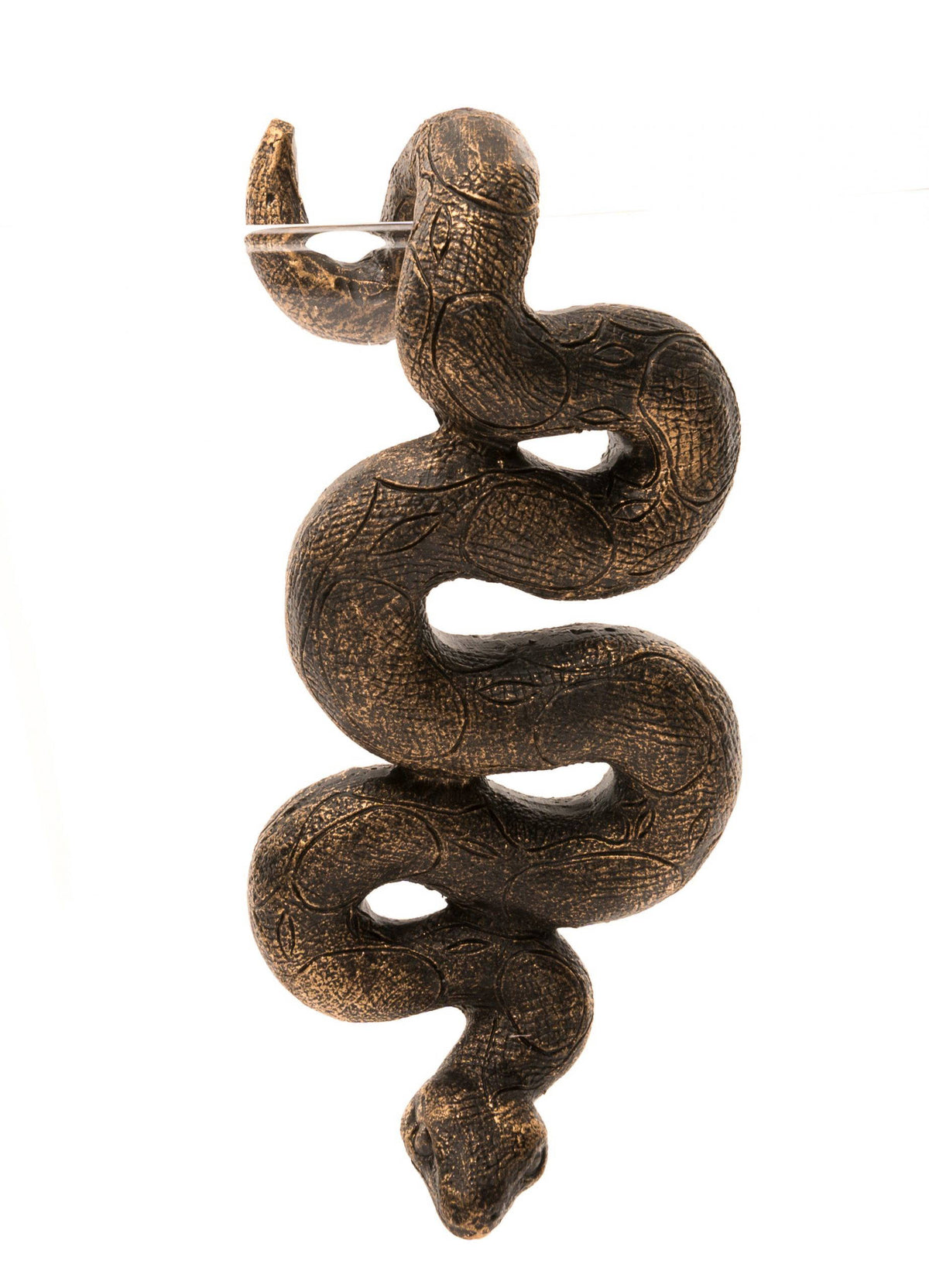 Antique Bronze Coloured Boa Constrictor Pot Buddy Plant Pot Hanger