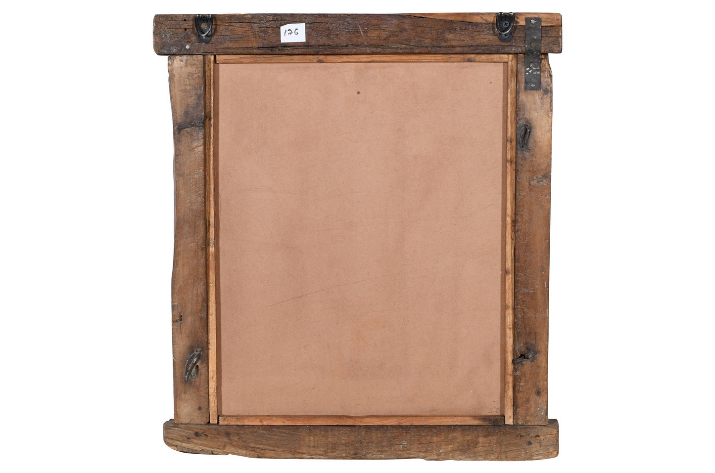 Antique Indian Teak Wood Shutter Windows Mirror