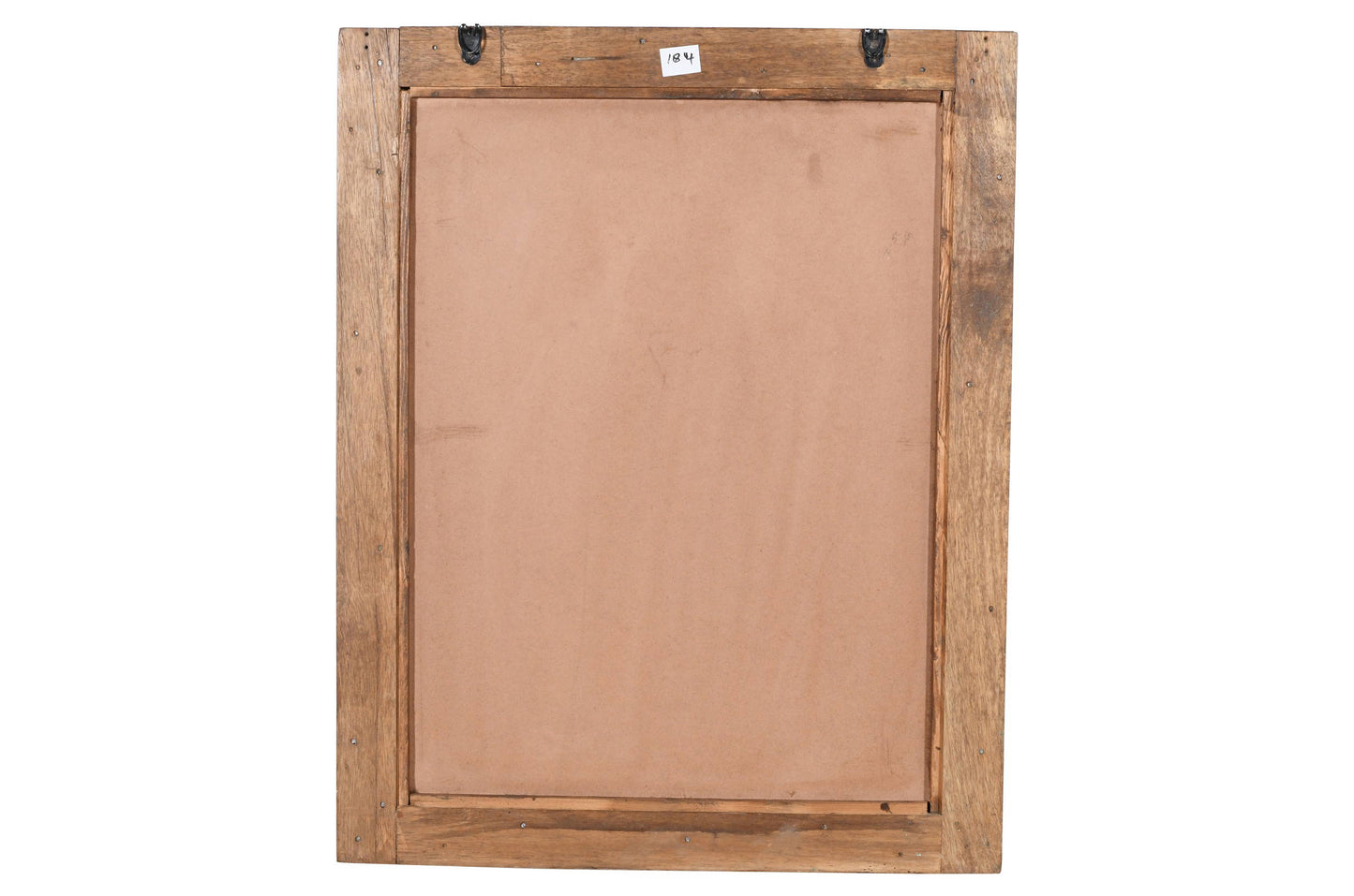 Antique Indian Teak Wood Shutter Windows Mirror