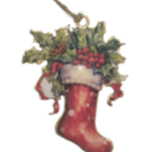 Enamel And Iron Hanging Stocking Decoration