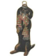 Enamel And Iron Hanging Dachshun Dog Decoration