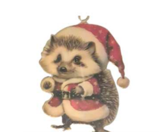 Enamel And Iron Hanging Hedgehog Decoration