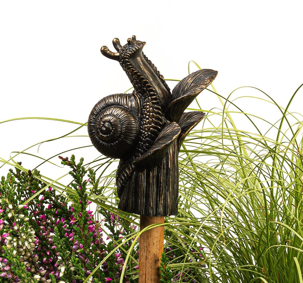 Snail On Hosta Cane or Stake Topper