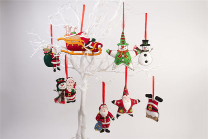 Handmade Felt Cat Christmas Tree Treats Stocking - 15.5 cm