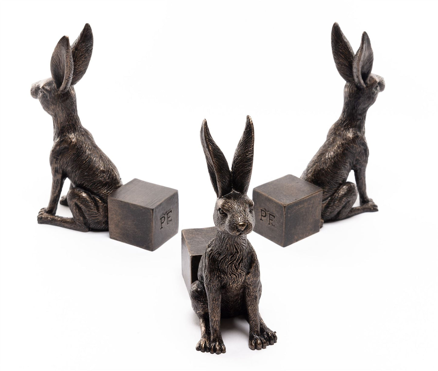 Drove Of Hares Plant Pot Feet - Set of 3 - Moongazing, Sitting and Vigilant Hares