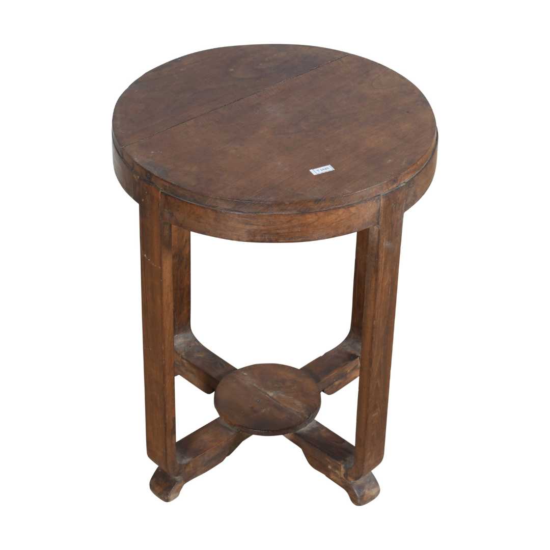 Antique Warm Walnut Brown Indian Colonial Teak Coffee Occasional Table – c.1900