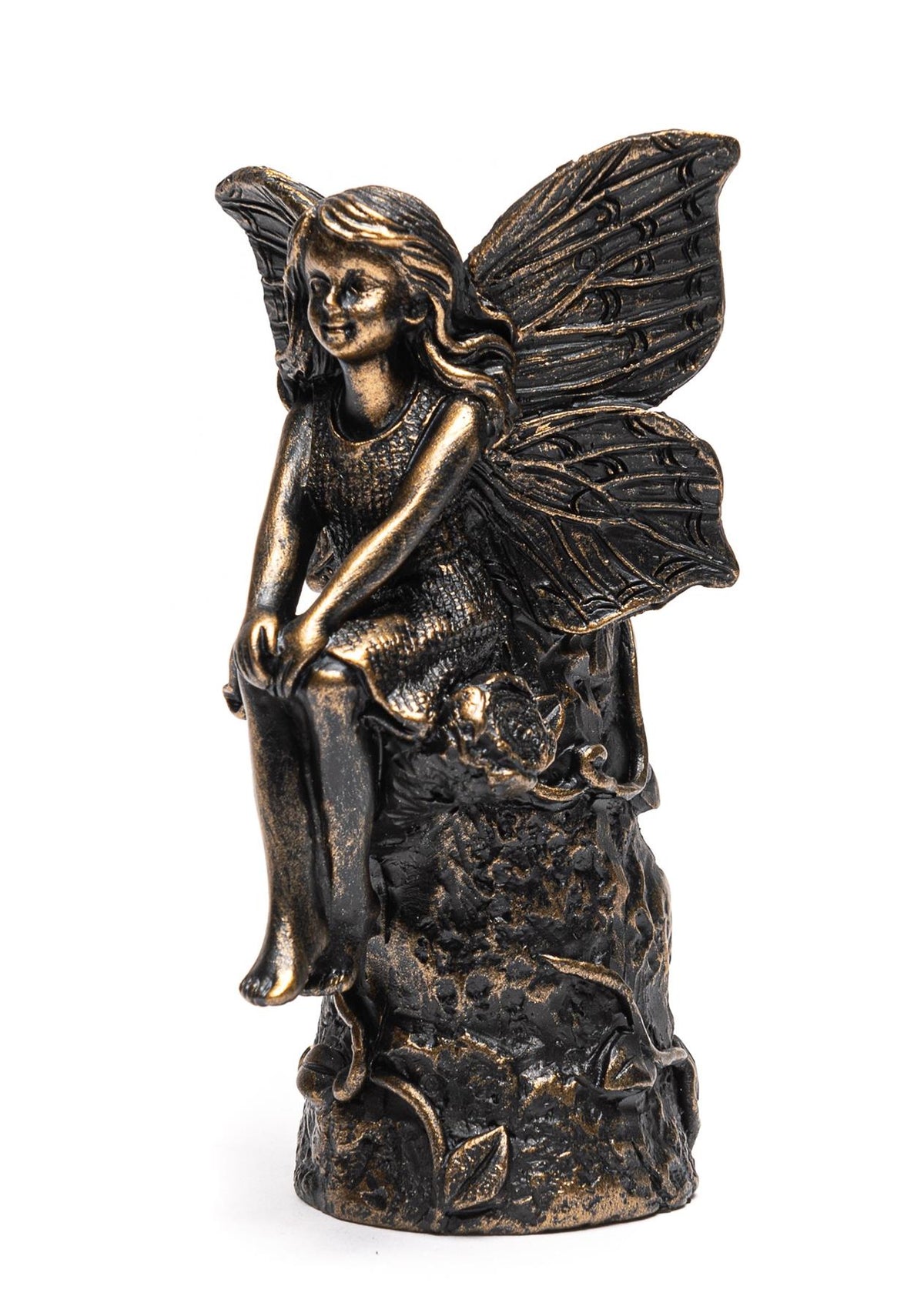 Fairy Sitting On Tree Stump Stake or Cane Topper
