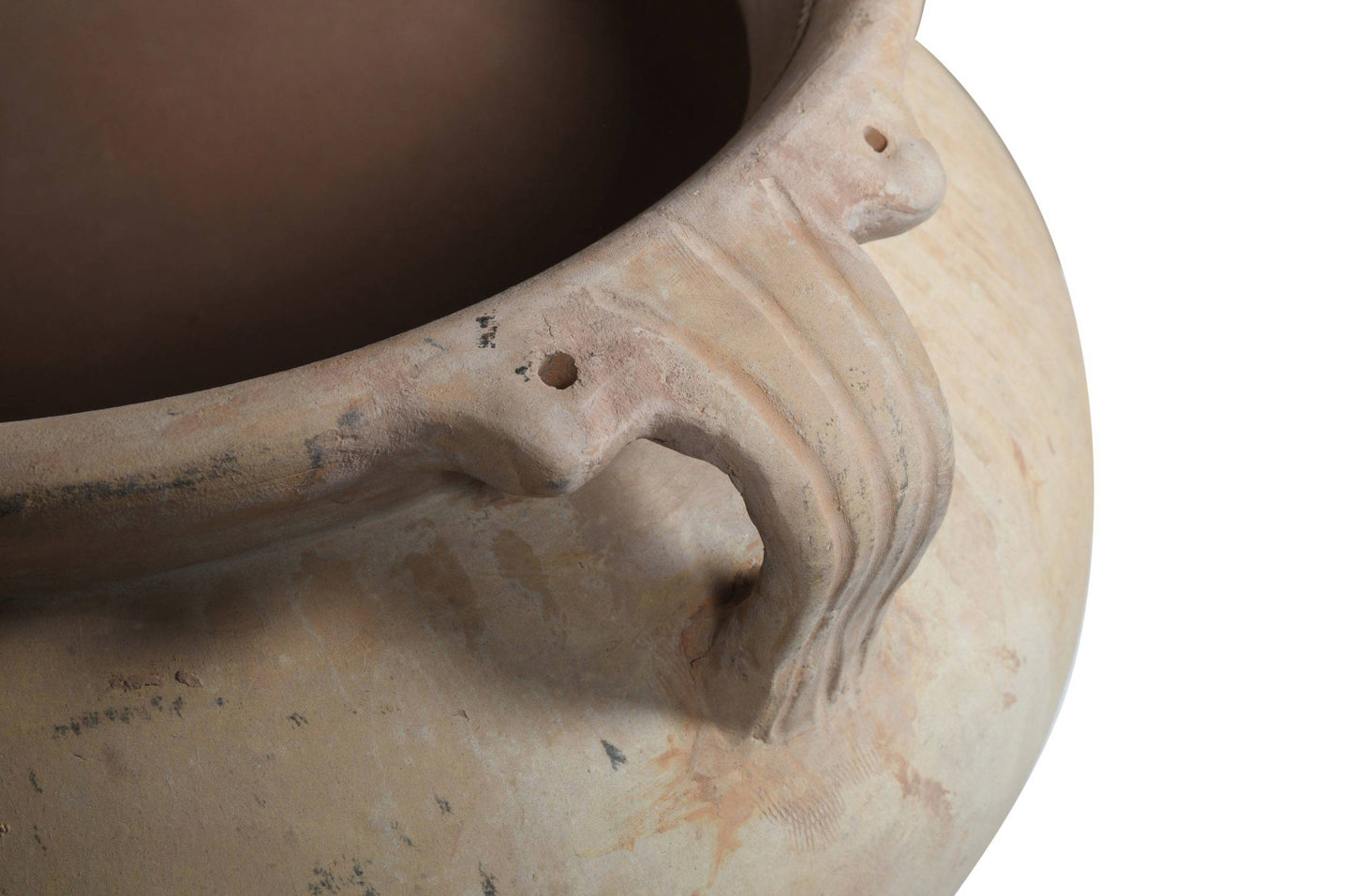 Large Urn Shaped Indian Hand Thrown Terracotta Planter