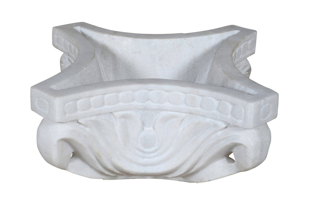 Beautiful Indian Marble Carved Bird Bath