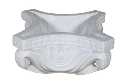 Beautiful Indian Marble Carved Bird Bath