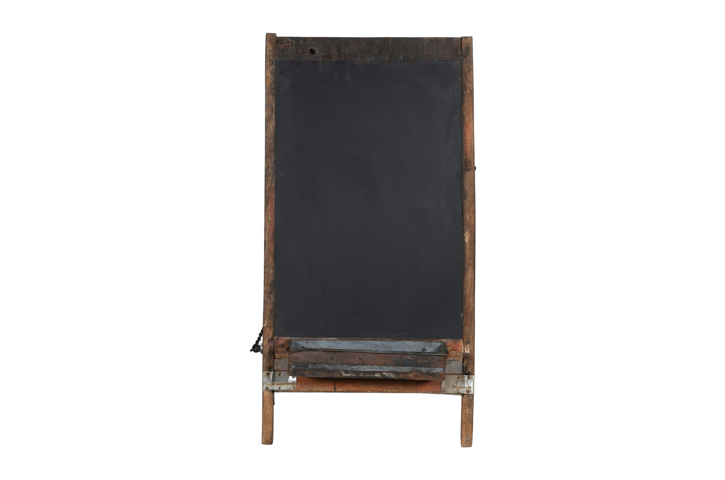 Vintage Indian Wooden Black Board Retail A Sign With Flower Tray