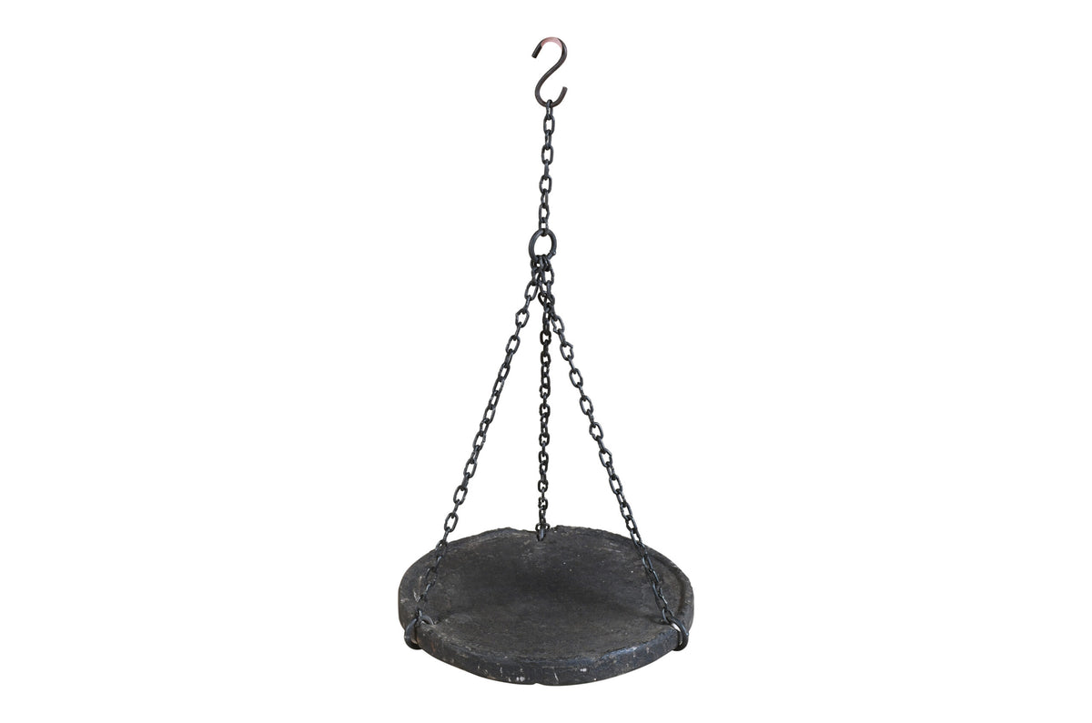 Vintage Indian Stone Serving Dishes On Iron Chain