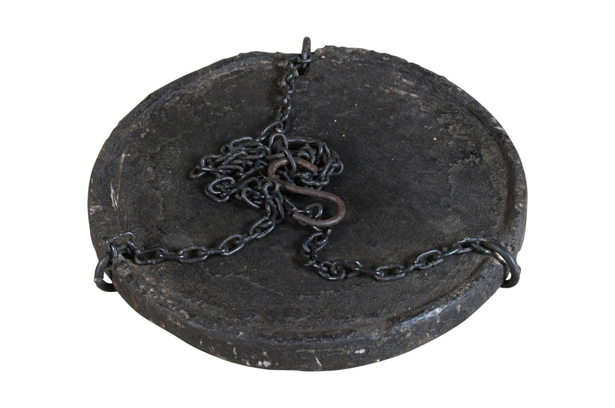 Vintage Indian Stone Serving Dishes On Iron Chain