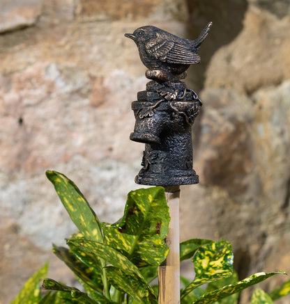 Wren On Tap Cane or Stake Topper