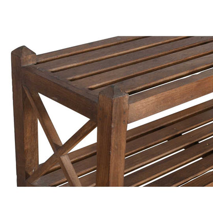 Antique Deep Walnut Teak Wood Industrial Kitchen Storage Pan Rack – Early 1900s