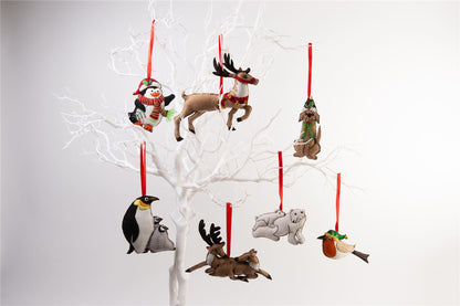 Handmade Felt Snowman Christmas Tree Stocking - 15.5 cm