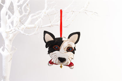 Handmade Felt Patch The Dog Christmas Tree Hanging Decoration - 16 cm
