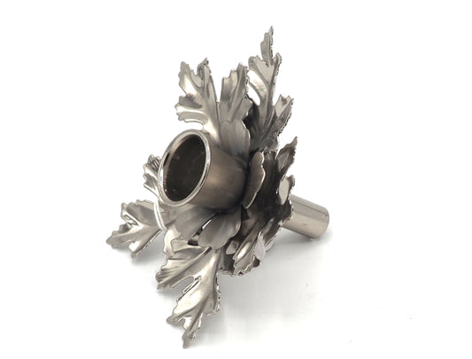 SILVER Bottle Top candle holder