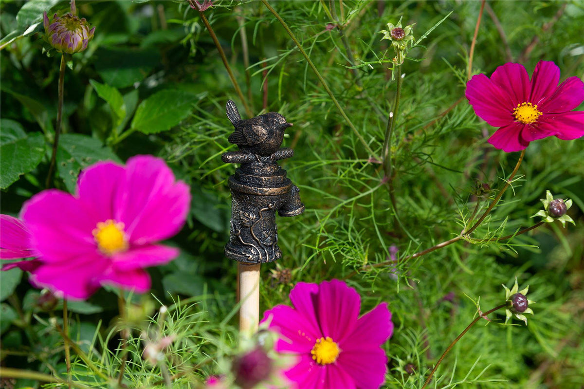 Wren On Tap Cane or Stake Topper