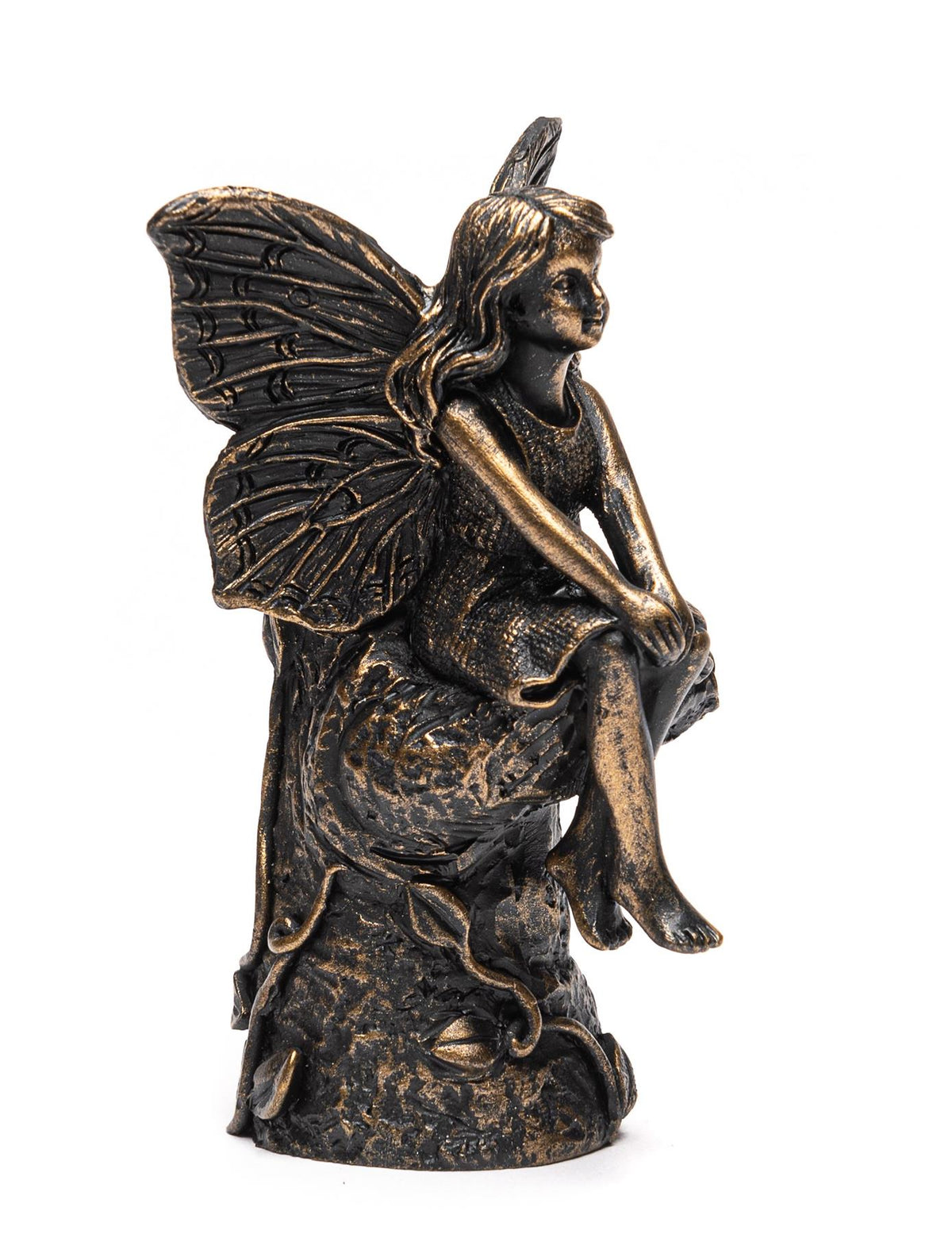 Fairy Sitting On Tree Stump Stake or Cane Topper