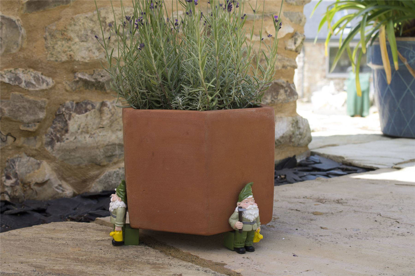 Standing Gnome With Watering Can Plant Pot Feet - Set of 3
