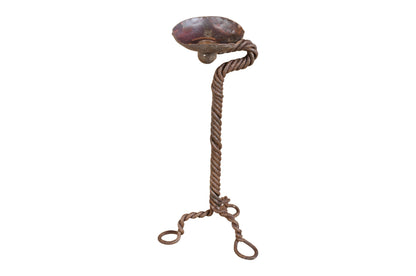 Vintage Reclaimed Indian Iron Candle Holder