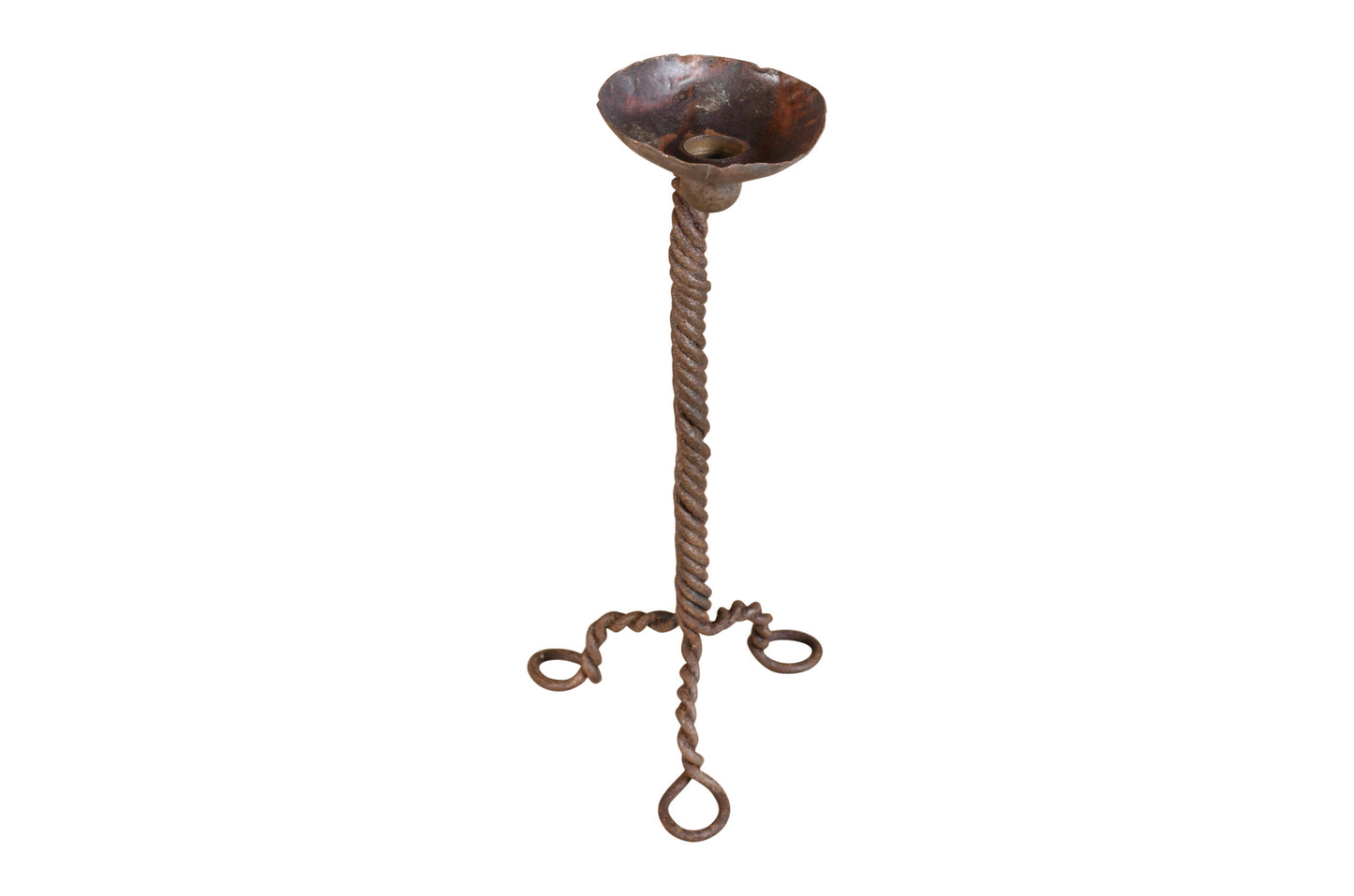 Vintage Reclaimed Indian Iron Candle Holder