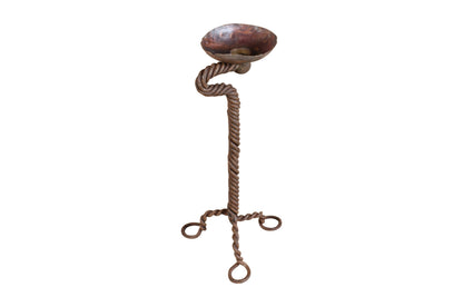 Vintage Reclaimed Indian Iron Candle Holder