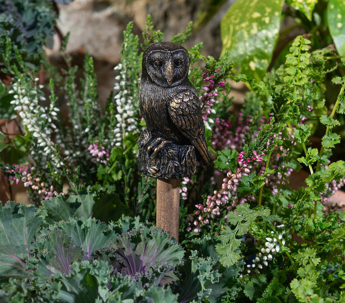 Barn Owl Cane or Stake Topper