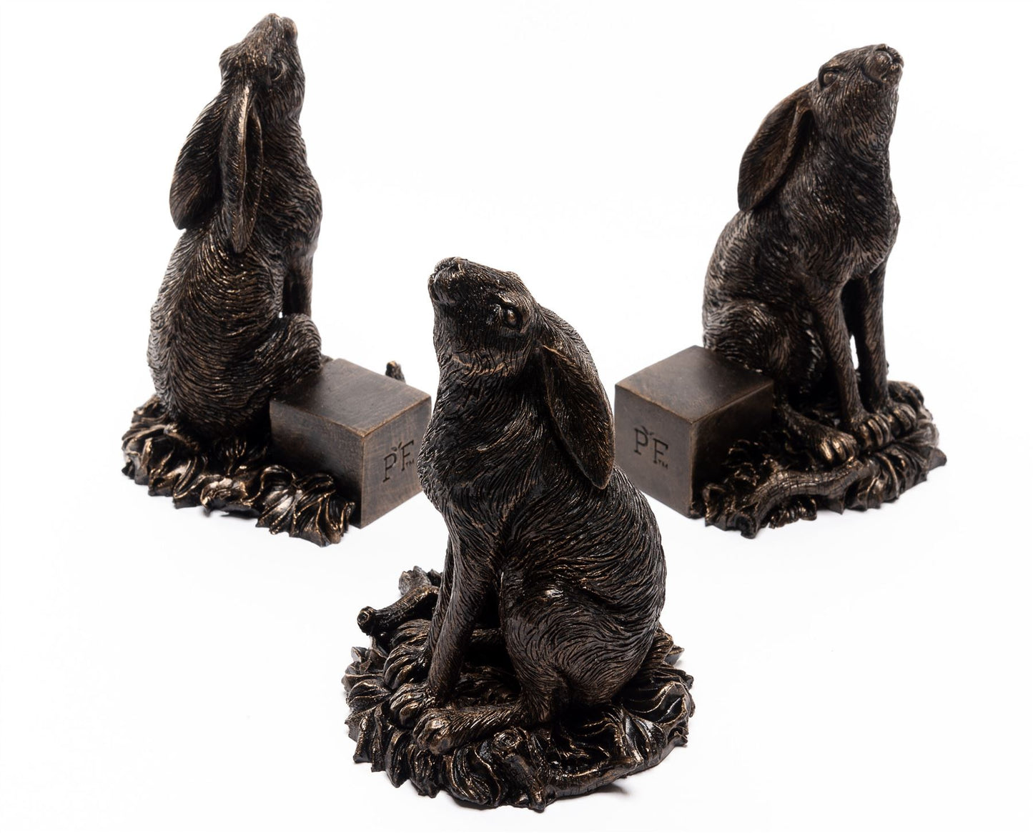 Drove Of Hares Plant Pot Feet - Set of 3 - Moongazing, Sitting and Vigilant Hares
