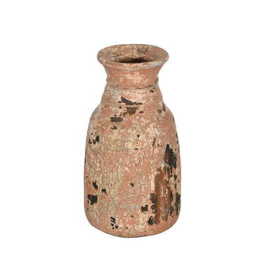 Antique Indian Hard Wood Water Pot or Vase – Pre-WWII Vintage Decor 22cm