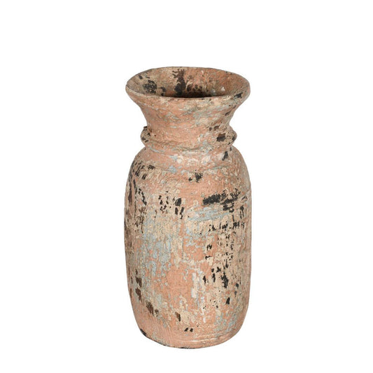 Antique Indian Hard Wood Water Pot or Vase – Pre-WWII Vintage Decor 15cm