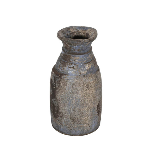 Antique Indian Hard Wood Water Pot or Vase – Pre-WWII Vintage Decor 31 cm