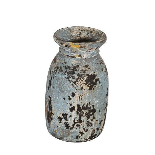 Antique Indian Hard Wood Water Pot or Vase – Pre-WWII Vintage Decor 30 cm