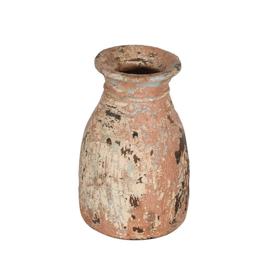 Antique Indian Hard Wood Water Pot or Vase – Pre-WWII Vintage Decor 30 cm