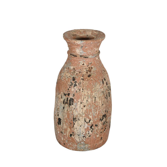 Antique Indian Hard Wood Water Pot or Vase – Pre-WWII Vintage Decor (30cm)