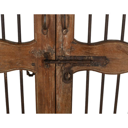 Antique Indian Teak Wood and Iron Jali Doors (185cm x 106cm) | c.1880-1900