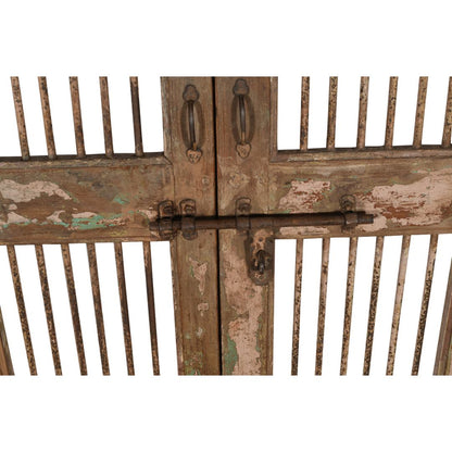 Antique Indian Teak Wood and Iron Jali Doors (177cm x 112cm) | c.1880-1900