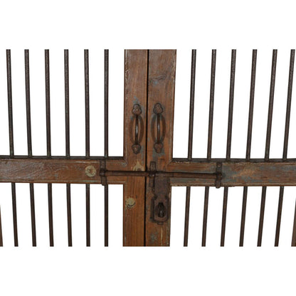 Antique Indian Teak Wood and Iron Jali Doors (163cm x 108cm) | c.1880-1900