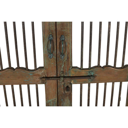 Antique Indian Teak Wood and Iron Jali Doors (166cm x 107cm) | c.1880-1900